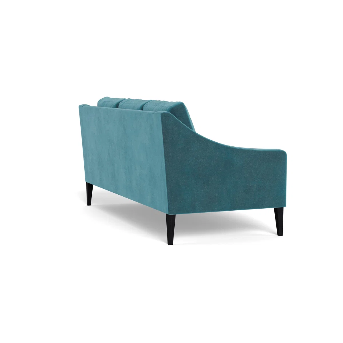 Heal's Richmond 3 Seater Sofa Smart Luxe Velvet Airforce Blue Tinted Ash Feet - Heal's UK Furniture – image 4