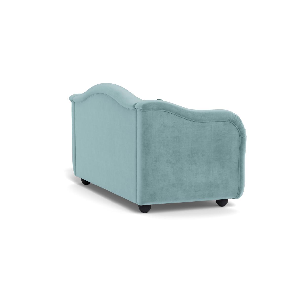 Heal's Tetbury 3 Seater Sofa Smart Luxe Velvet Mineral Blue Natural Feet – image 5