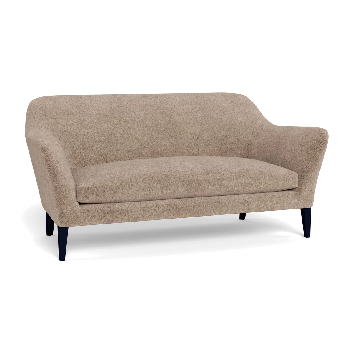 Heal's Wallis 3 Seater Sofa Boucle Velvet Rocky Black Feet – image 1