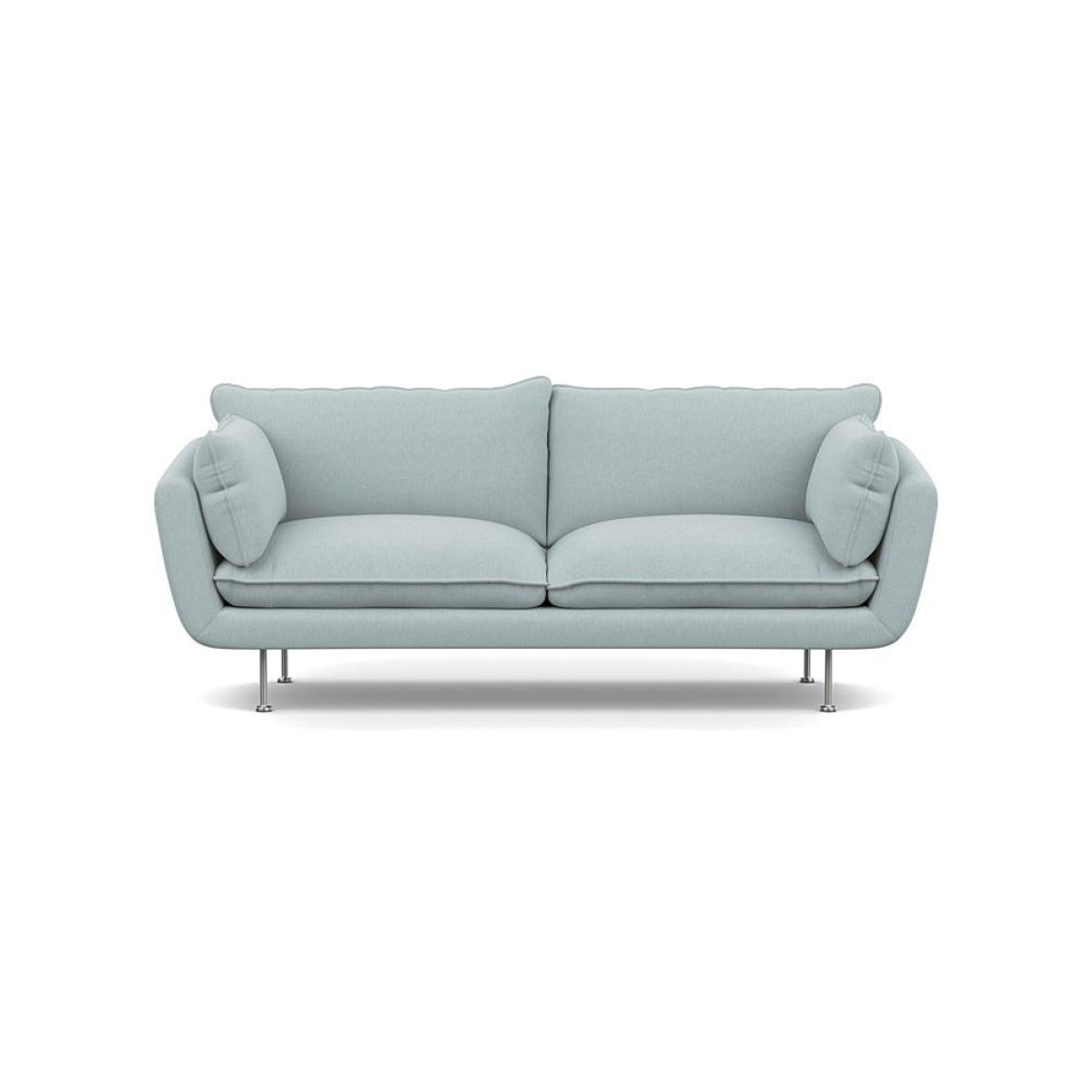 Heal's Allora 3 Seater Sofa Brushed Cotton Mist Stainless Steel Feet – image 2