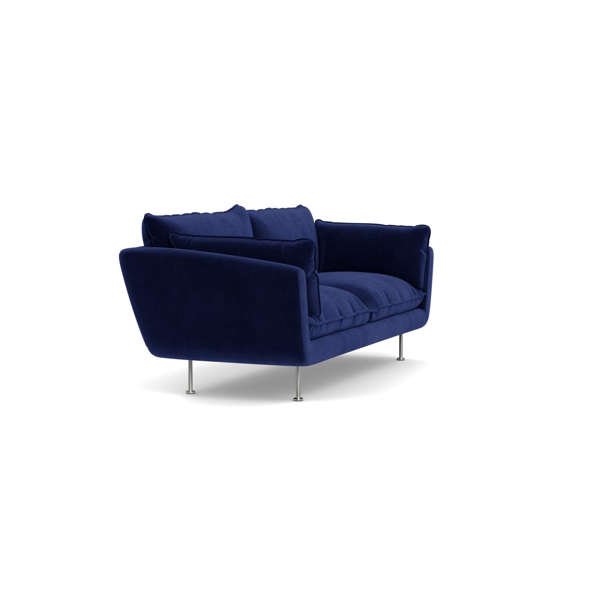 Heal's Allora 3 Seater Sofa Brushed Cotton Mist Stainless Steel Feet – image 3