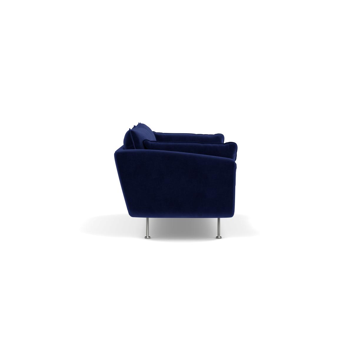 Heal's Allora 3 Seater Sofa Brushed Cotton Mist Stainless Steel Feet – image 4