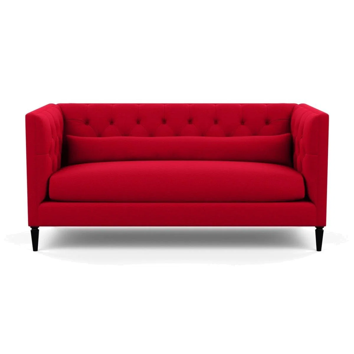 Heal's Balmoral 3 Seater Sofa Melton Wool Red Oxide Black Feet - Heal's UK Furniture