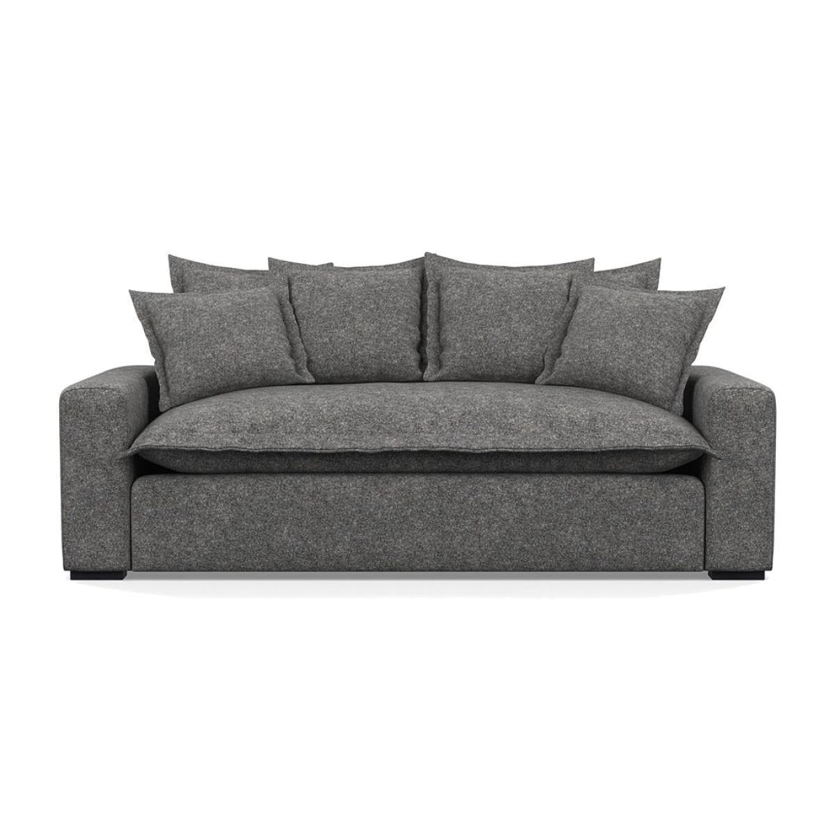 Heal's Brompton 3 Seater Sofa Melton Wool Shale Black - Heal's UK Furniture