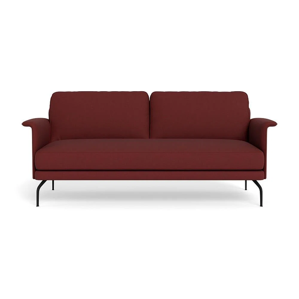 Heal's Iver 3 Seater Sofa Capelo Linen-Cotton Etruscan Red Black Feet – image 2