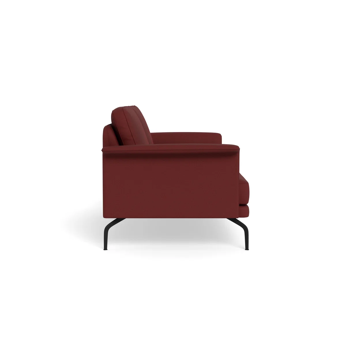 Heal's Iver 3 Seater Sofa Capelo Linen-Cotton Etruscan Red Black Feet – image 4