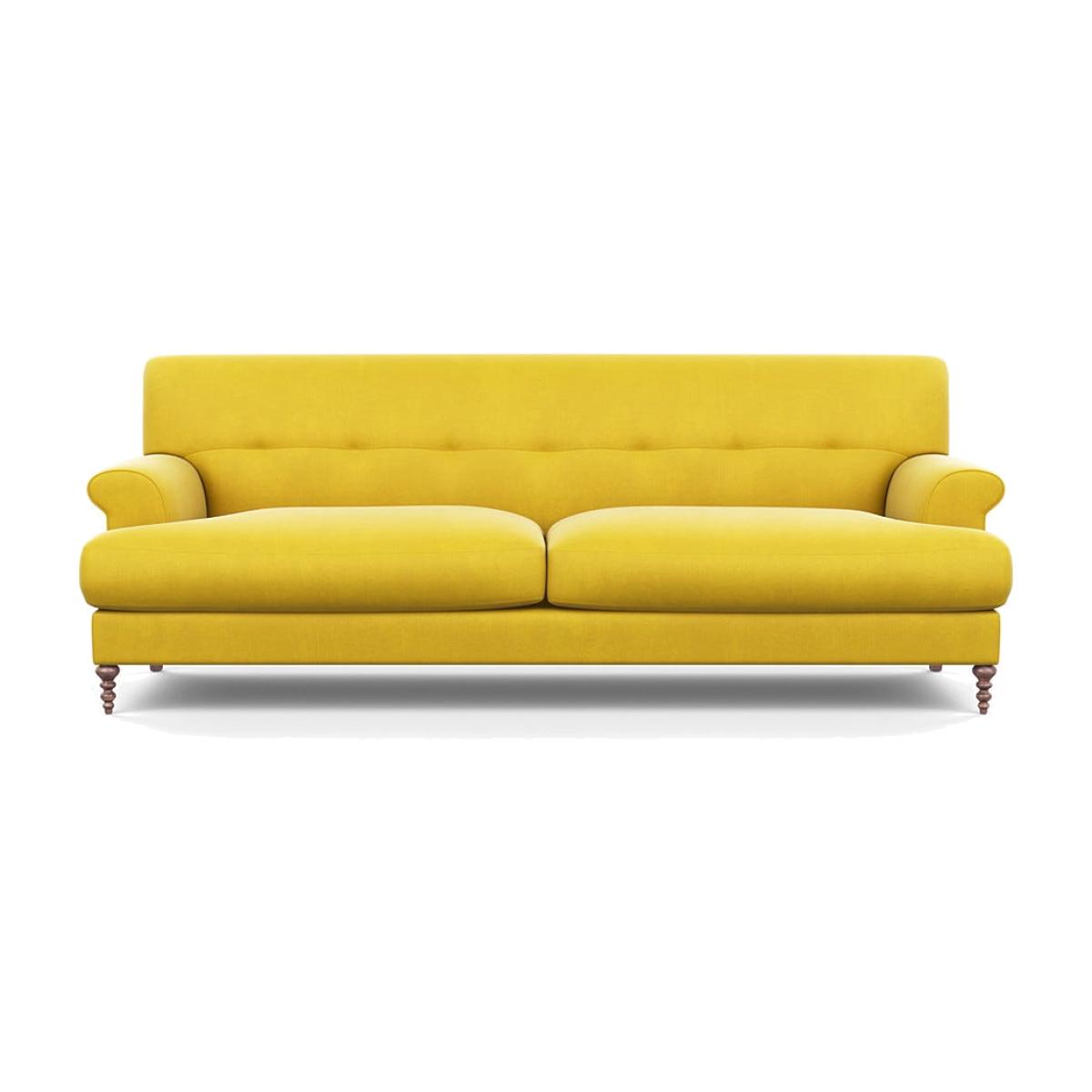 Scp Oscar 3 Seater Formal Sofa Varese Velvet Alchemilla Walnut Feet - Heal's UK Furniture