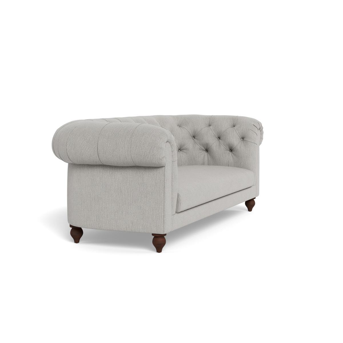 Heal's Fitzrovia 3 Seater Sofa Smart Linen Mix Silver Natural Oak Feet - Heal's UK Furniture – image 2