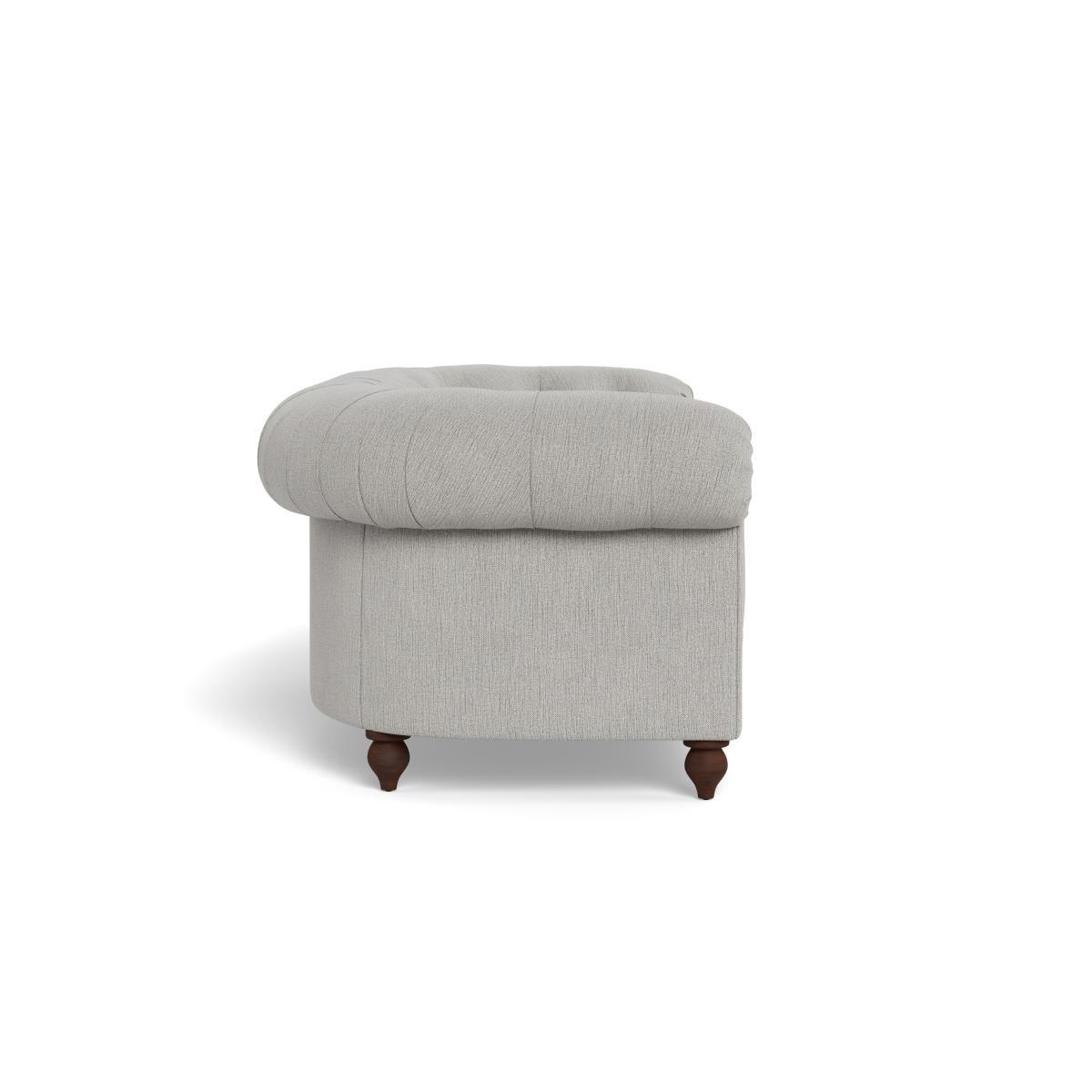 Heal's Fitzrovia 3 Seater Sofa Smart Linen Mix Silver Natural Oak Feet - Heal's UK Furniture – image 3