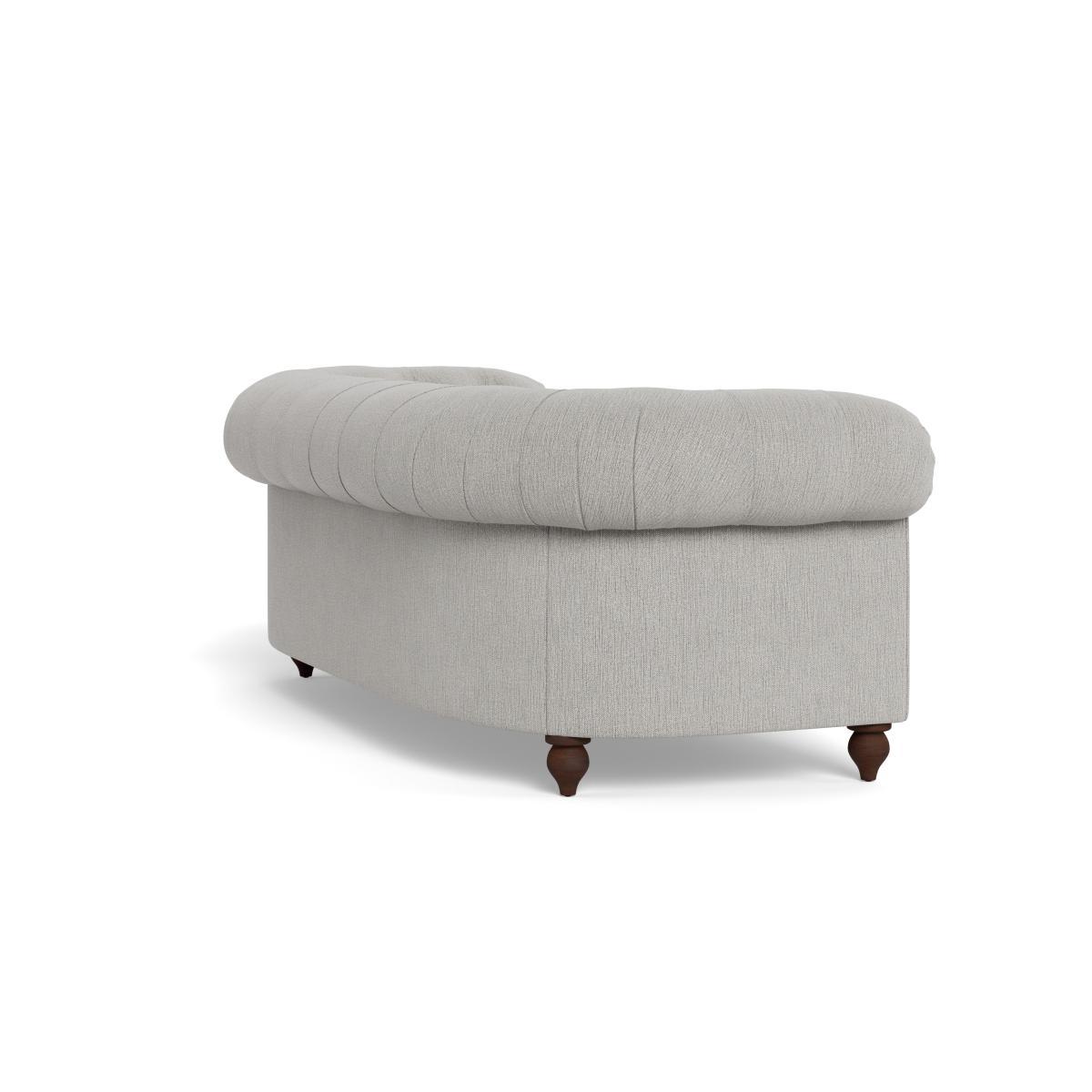Heal's Fitzrovia 3 Seater Sofa Smart Linen Mix Silver Natural Oak Feet - Heal's UK Furniture – image 4