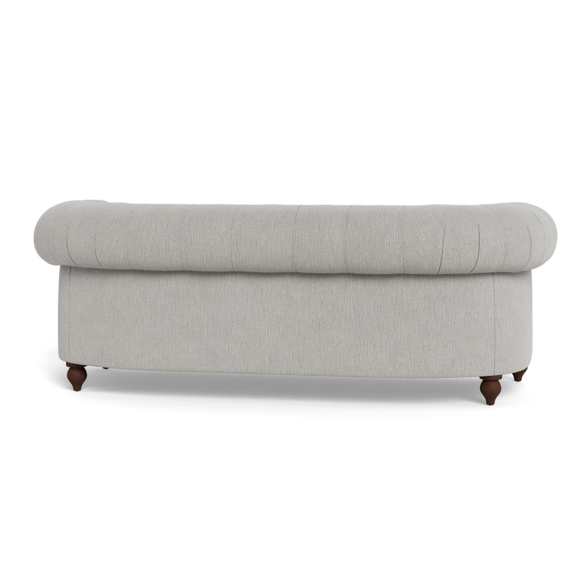 Heal's Fitzrovia 3 Seater Sofa Smart Linen Mix Silver Natural Oak Feet - Heal's UK Furniture – image 5