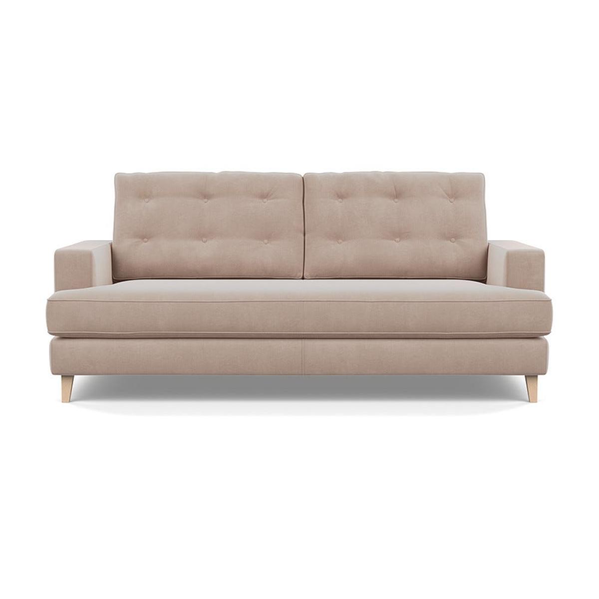 Heal's Mistral 3 Seater Sofa Smart Velvet Pebble Natural Feet – image 2