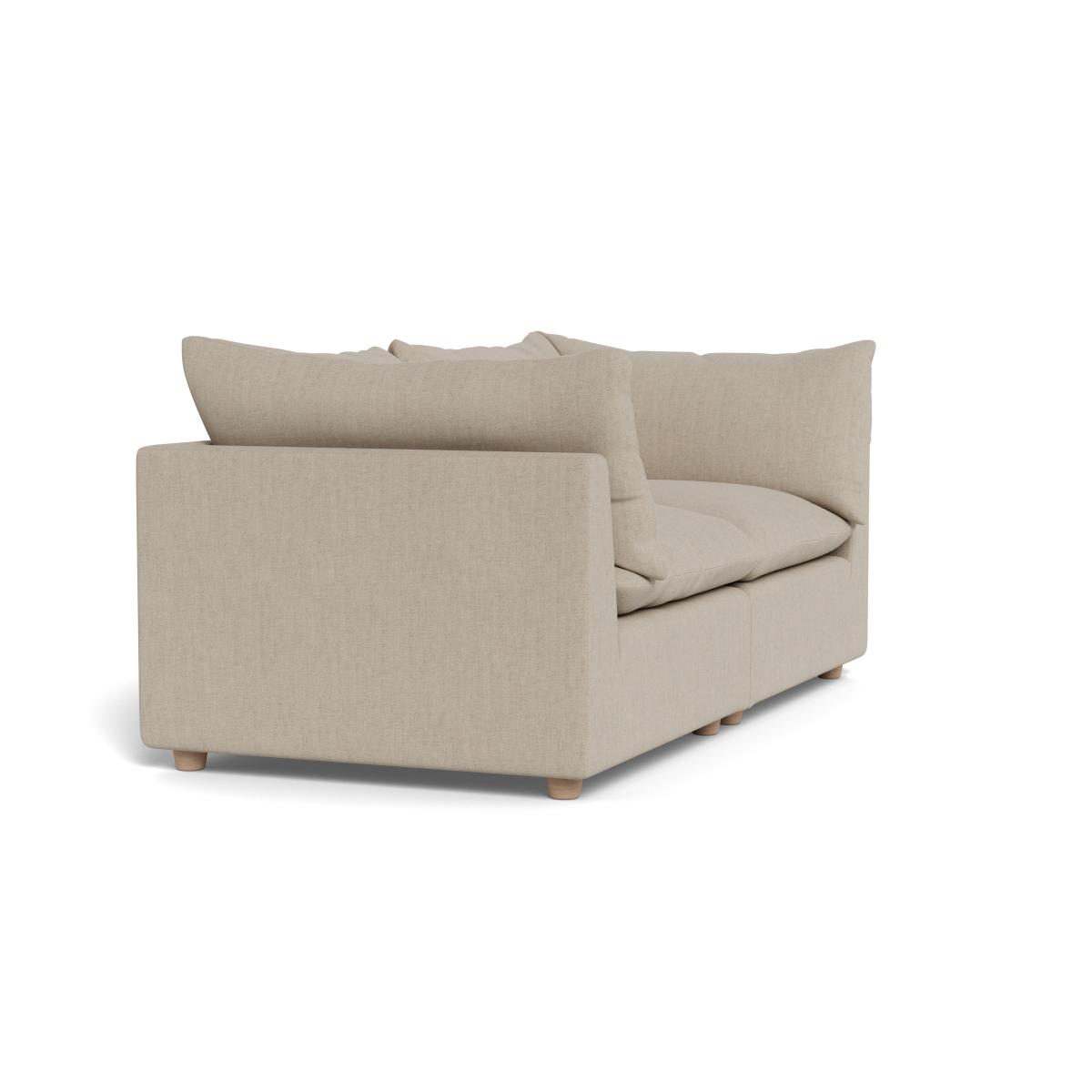 Heal's Astrid 3 Seater Sofa Broad Weave Putty Walnut Stained Beech Feet – image 2