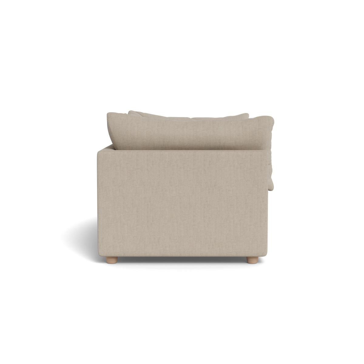 Heal's Astrid 3 Seater Sofa Broad Weave Putty Walnut Stained Beech Feet – image 3