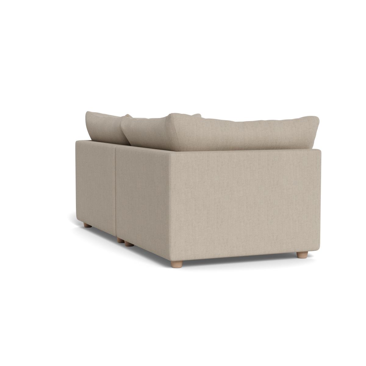 Heal's Astrid 3 Seater Sofa Broad Weave Putty Walnut Stained Beech Feet – image 4