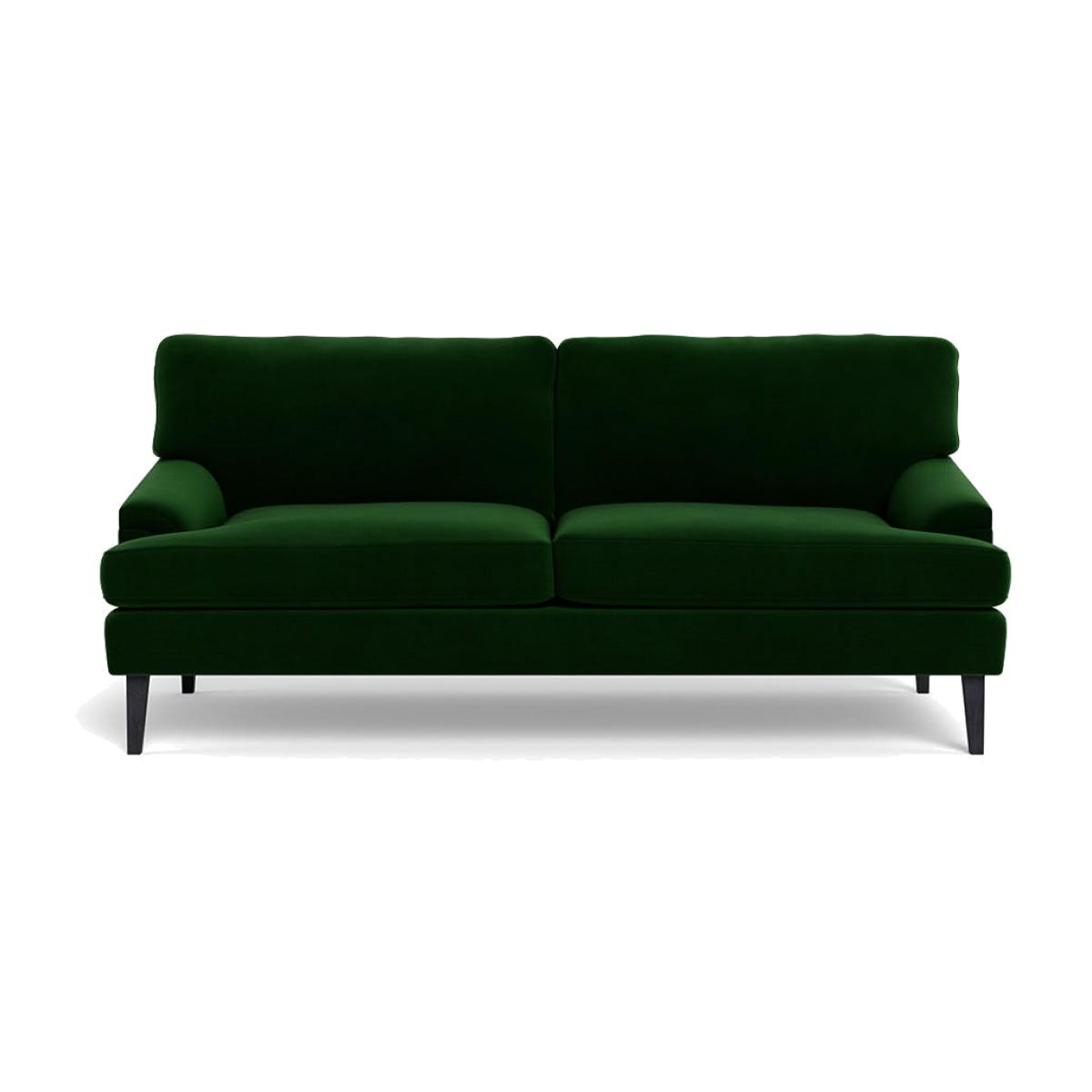 Heal's Stanton 3 Seater Sofa Smart Velvet Forest Black Feet