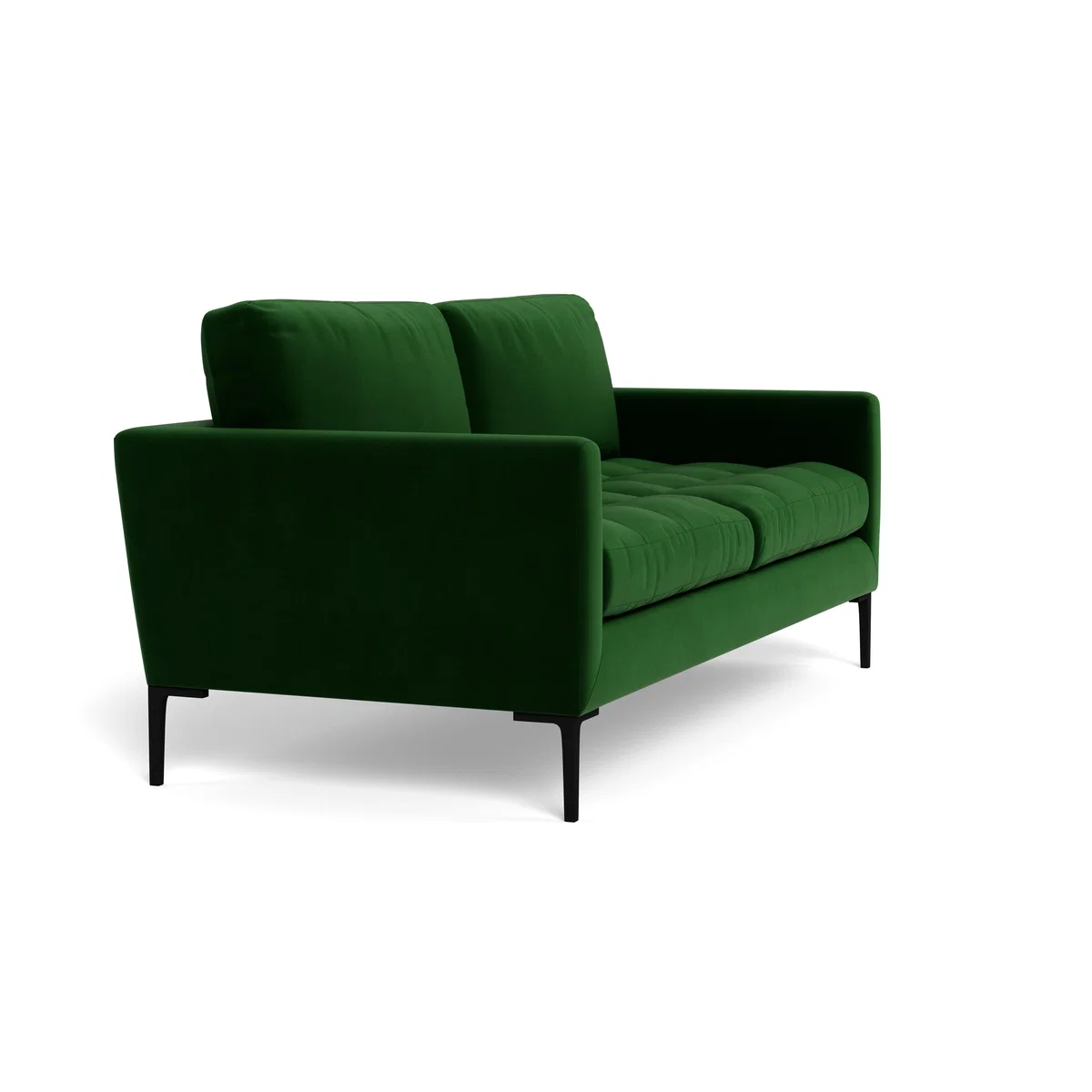 Heal's Eton 3 Seater Sofa Smart Velvet Forest Black Feet - Heal's UK Furniture – image 2