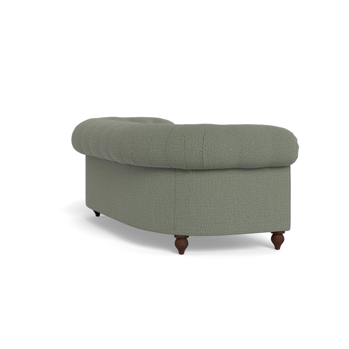 Heal's Fitzrovia 3 Seater Sofa Boucle Tweed Lapis Black Feet – image 4