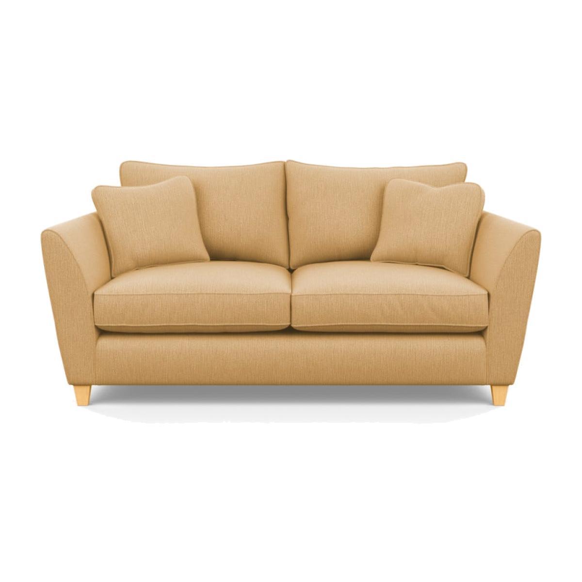 Heal's Torino 3 Seater Sofa Smart Linen Sand Mid Brown Feet - Heal's UK Furniture