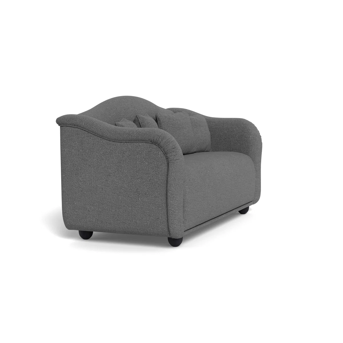 Heal's Tetbury 3 Seater Sofa Tejo Recycled Noir Walnut Stained Beech Feet – image 3