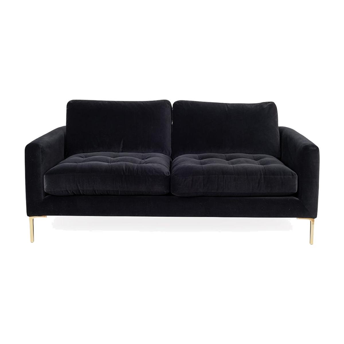 Heal's Eton 3 Seater Sofa Smart Luxe Velvet Mushroom Black Feet - Heal's UK Furniture – image 1