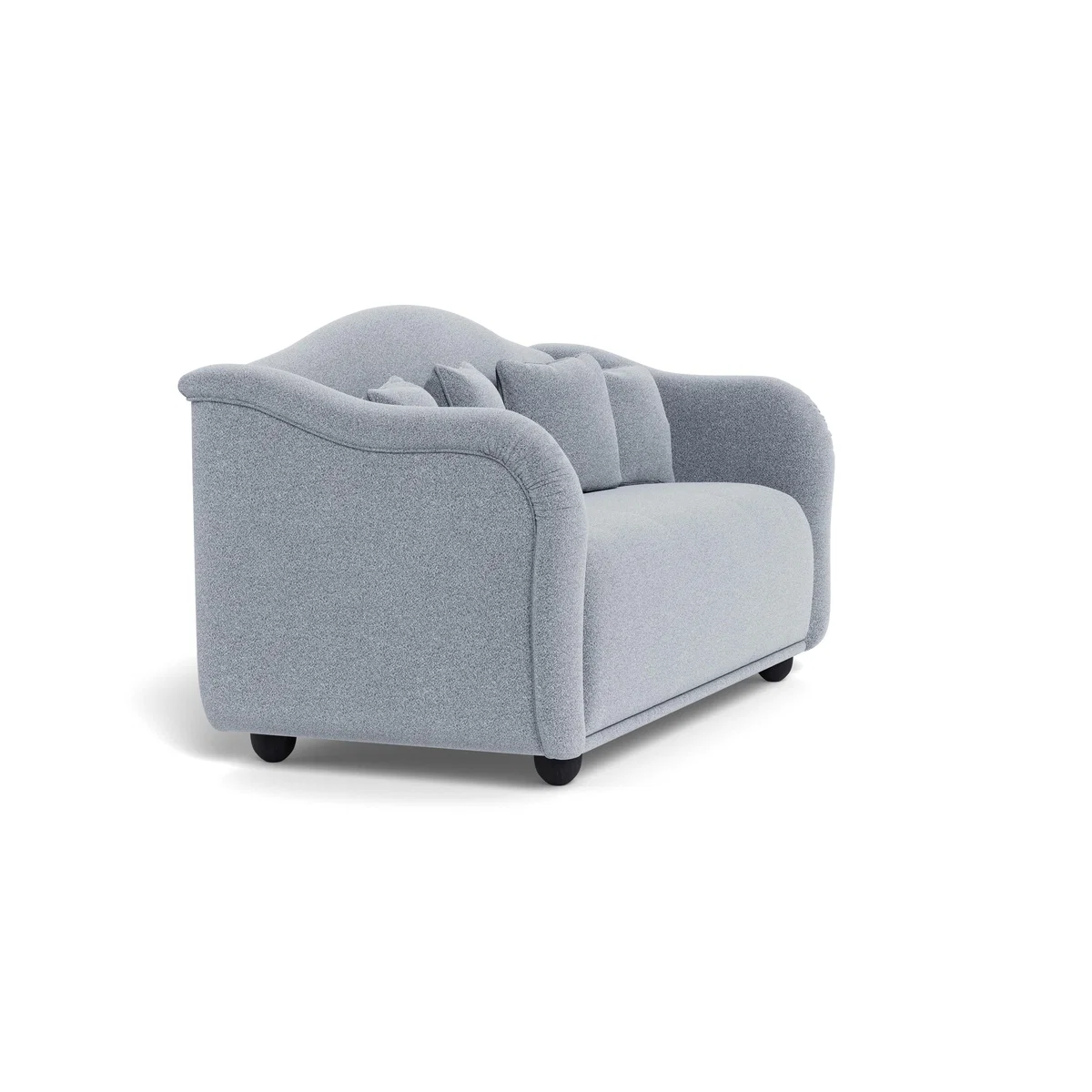 Heal's Tetbury 3 Seater Sofa Boucle Steel Walnut Stained Beech Feet – image 3