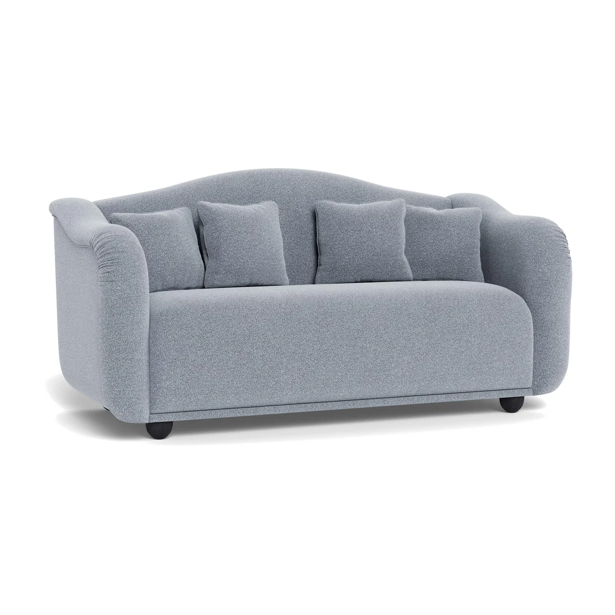 Heal's Tetbury 3 Seater Sofa Boucle Steel Walnut Stained Beech Feet – image 1