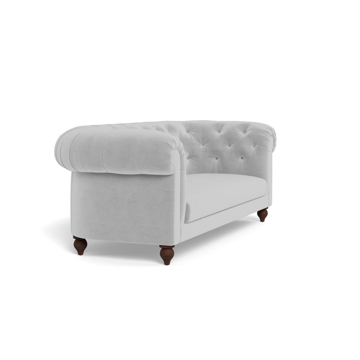 Heal's Fitzrovia 3 Seater Sofa Velvet Platinum Natural Feet - Heal's UK Furniture – image 2