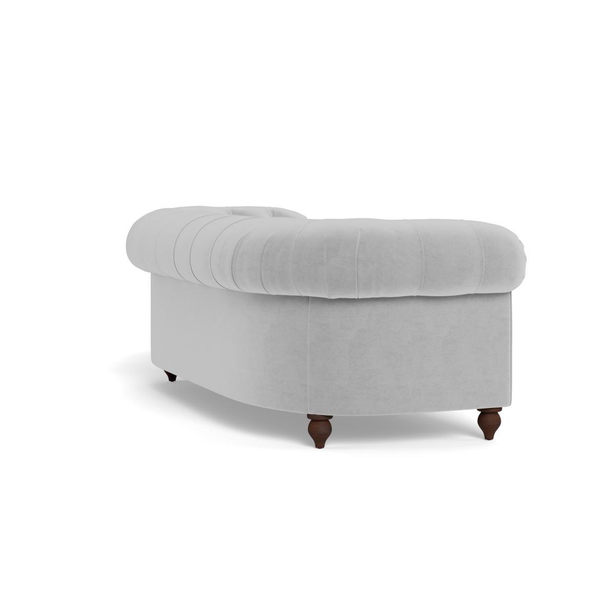 Heal's Fitzrovia 3 Seater Sofa Velvet Platinum Natural Feet - Heal's UK Furniture – image 4