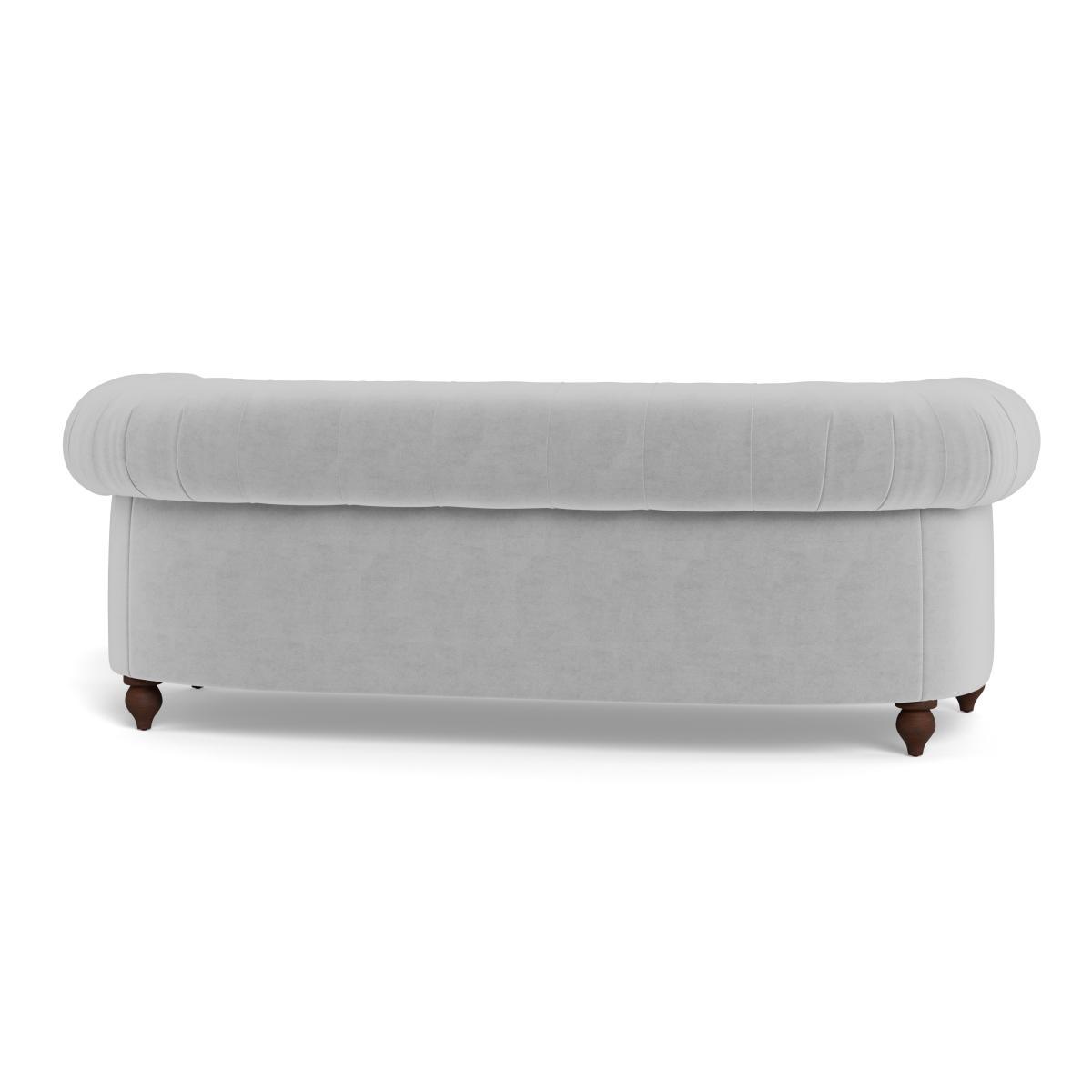 Heal's Fitzrovia 3 Seater Sofa Velvet Platinum Natural Feet - Heal's UK Furniture – image 5