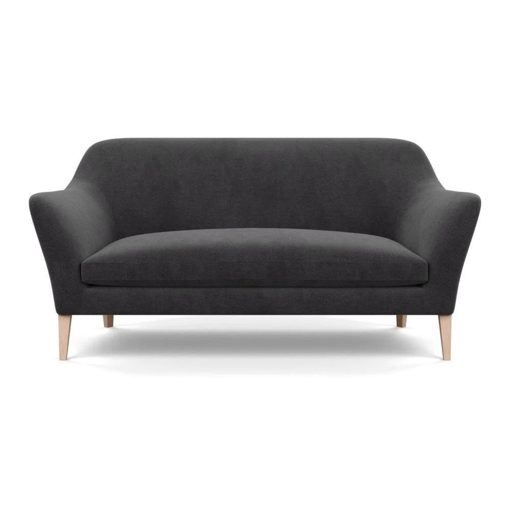 Heal's Wallis 3 Seater Sofa Melton Wool New Navy Natural Feet - Heal's UK Furniture – image 58