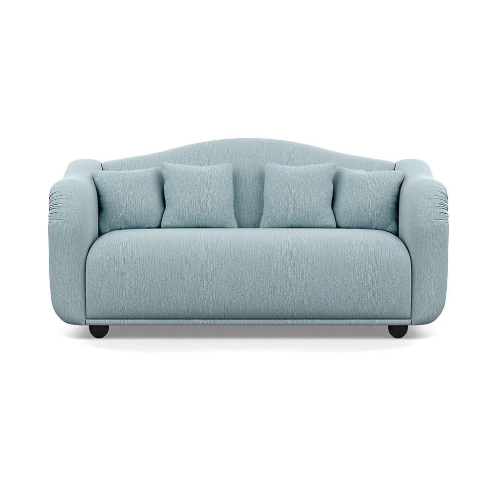 Heal's Tetbury 3 Seater Sofa Smart Linen Mix Duck Egg Black Beech Feet – image 2