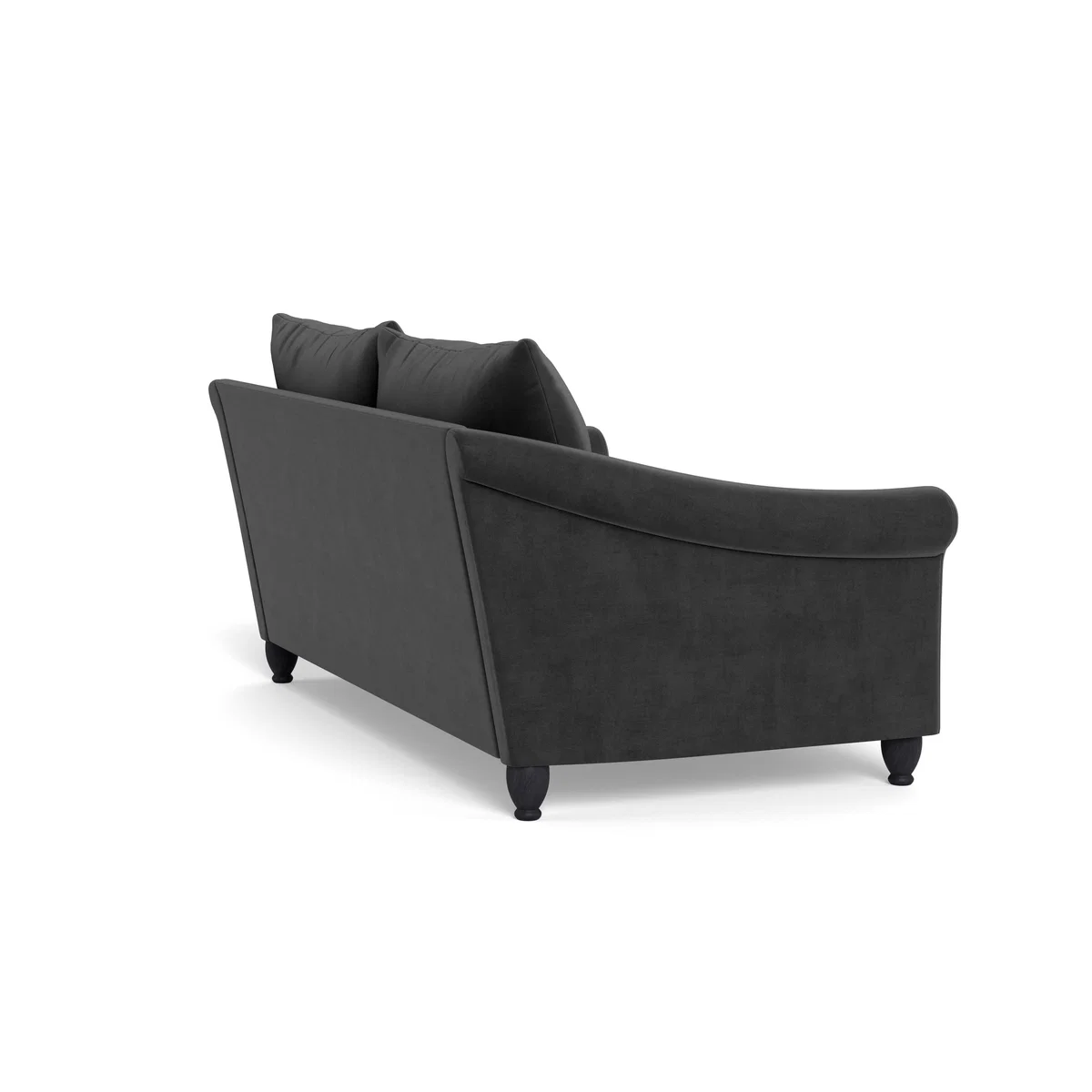 Heal's Devon 3 Seater Smart Luxe Velvet Nickel Walnut Stain Beech Feet - Heal's UK Furniture – image 4