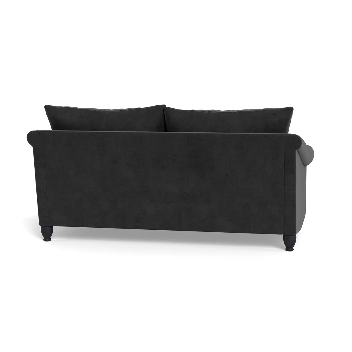 Heal's Devon 3 Seater Smart Luxe Velvet Nickel Walnut Stain Beech Feet - Heal's UK Furniture – image 5