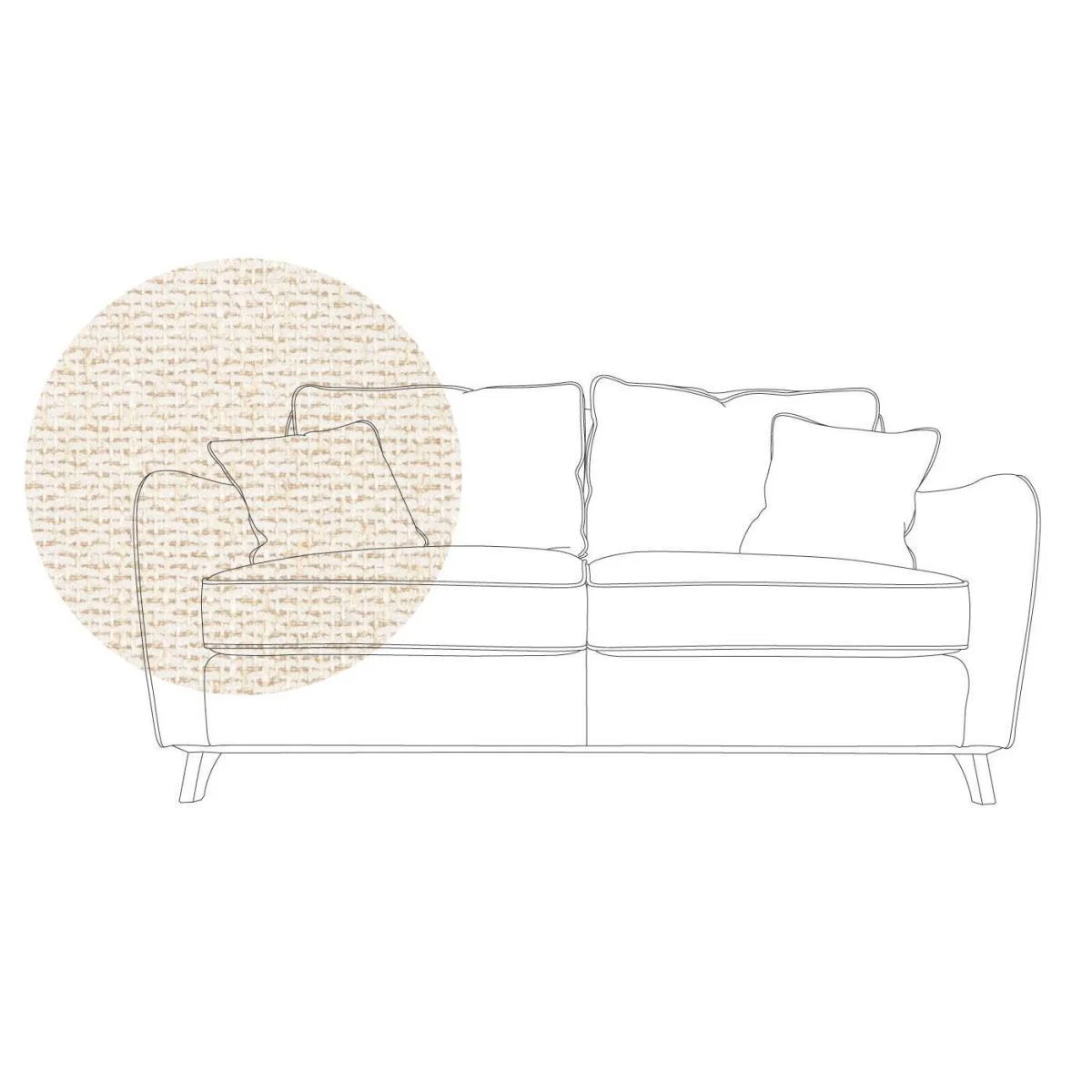 Heal's Ravello 3 Seater Sofa Velvet Midnight Natural - Heal's UK Furniture – image 30