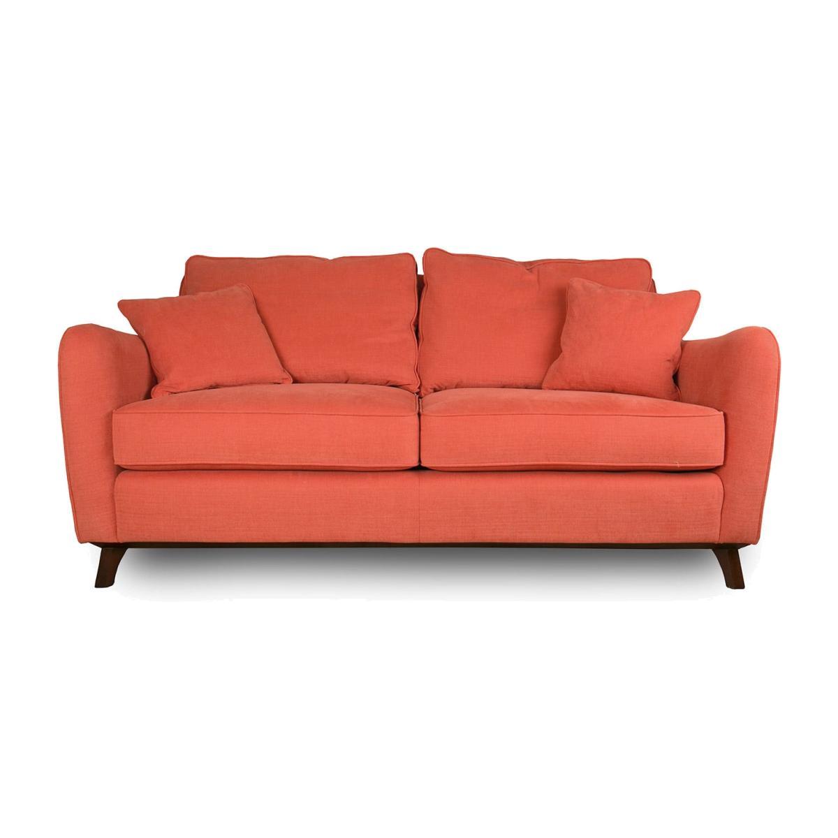 Heal's Ravello 3 Seater Sofa Smart Linen Mix Silver Walnut Feet - Heal's UK Furniture
