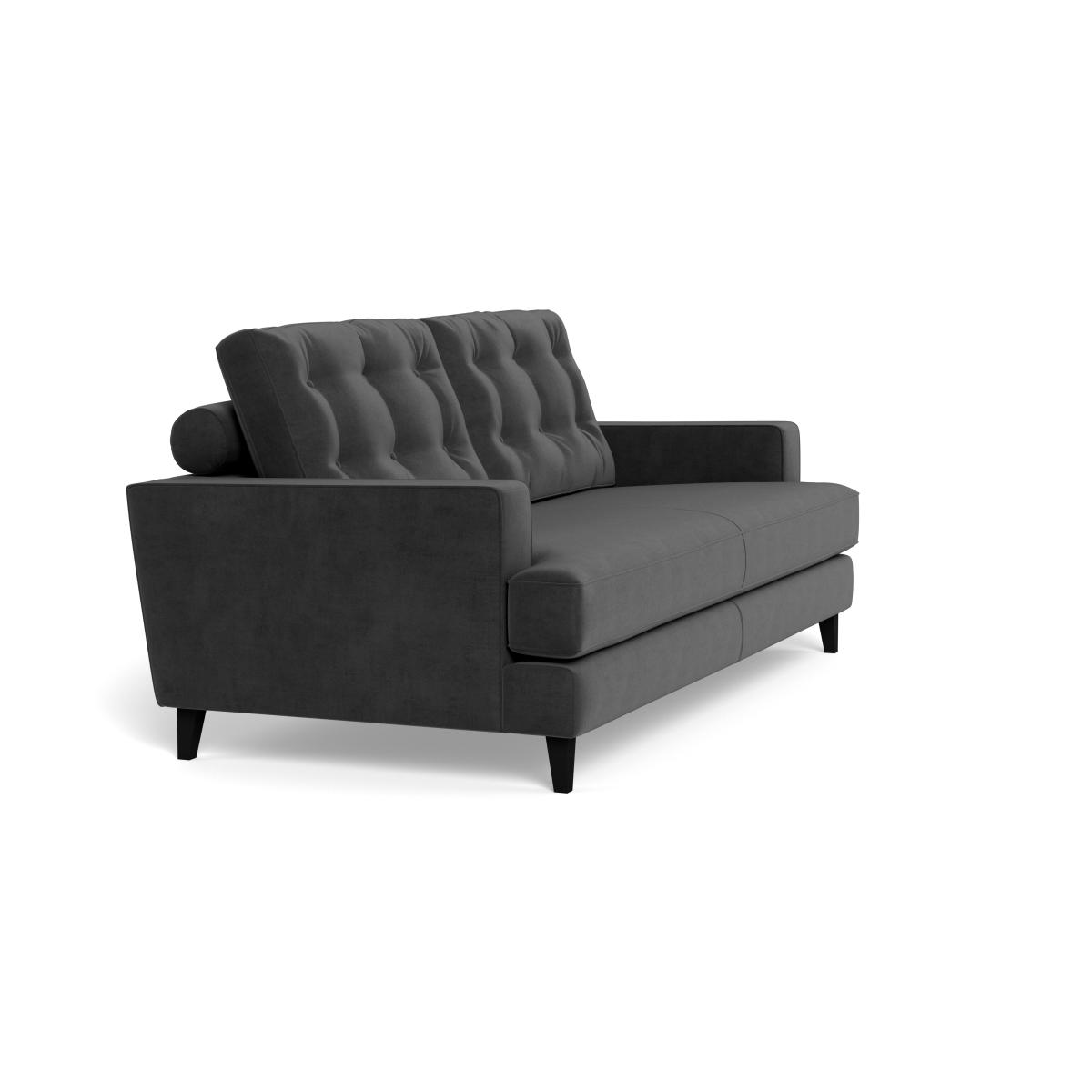 Heal's Mistral 3 Seater Sofa Smart Luxe Velvet Nickel Black Feet – image 3