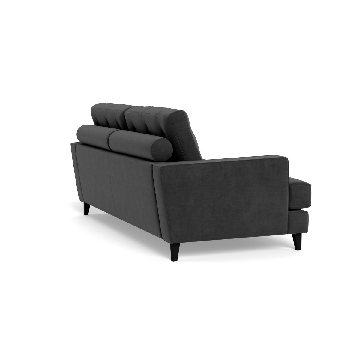 Heal's Mistral 3 Seater Sofa Smart Luxe Velvet Nickel Black Feet – image 5
