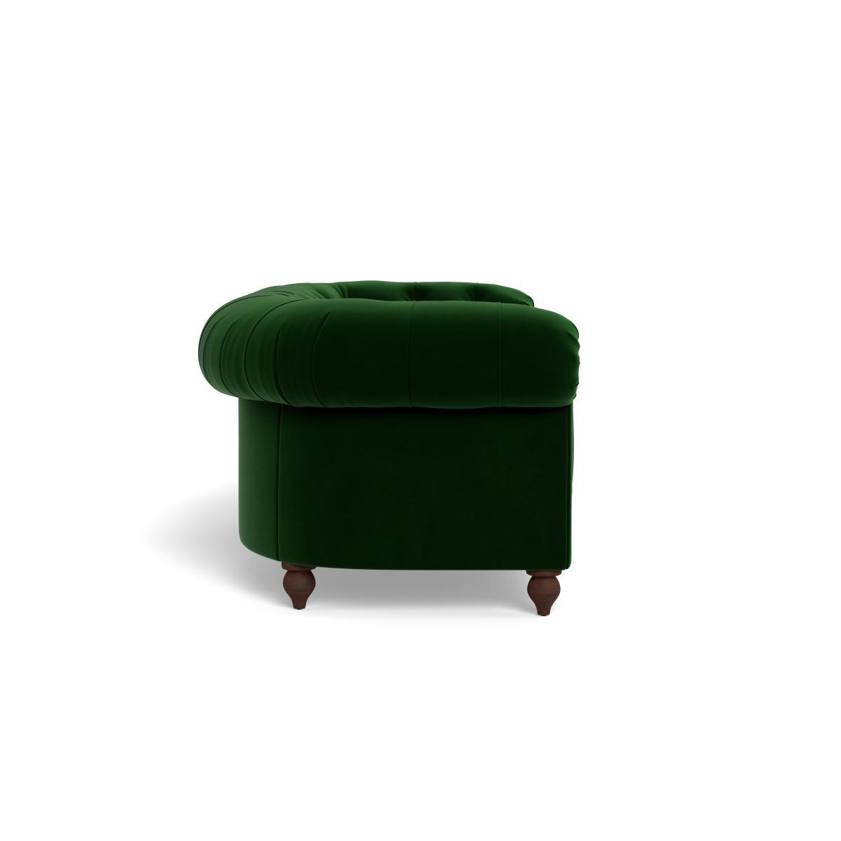 Heal's Fitzrovia 3 Seater Sofa Smart Velvet Forest Natural Feet - Heal's UK Furniture – image 3