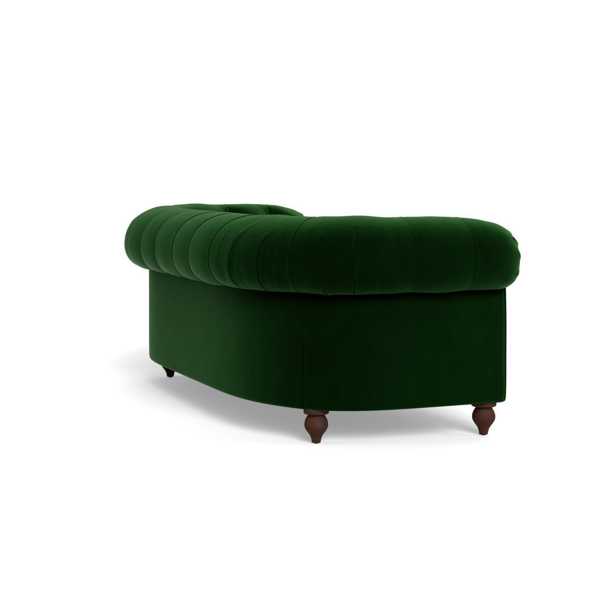 Heal's Fitzrovia 3 Seater Sofa Smart Velvet Forest Natural Feet - Heal's UK Furniture – image 4