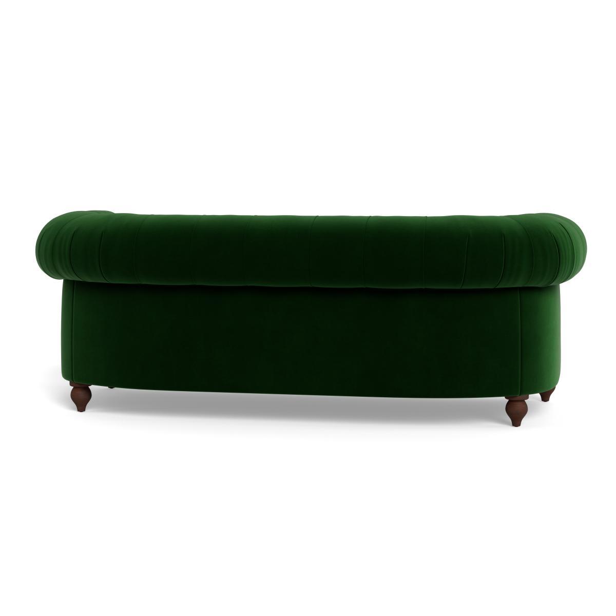 Heal's Fitzrovia 3 Seater Sofa Smart Velvet Forest Natural Feet - Heal's UK Furniture – image 5