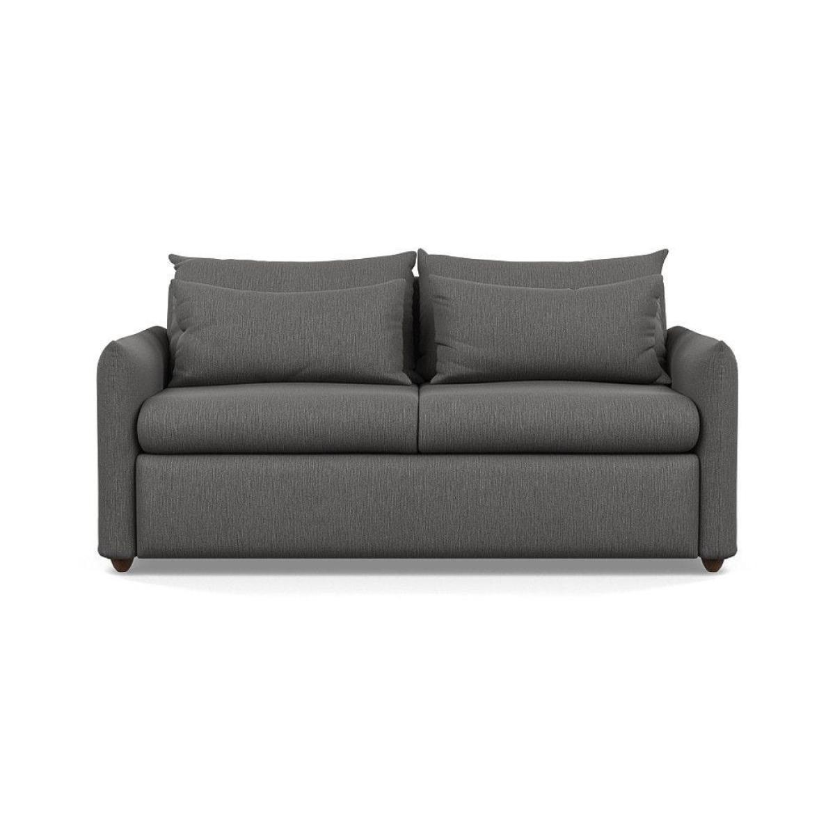 Heal's Pillow 3 Seater Sofa Smart Luxe Velvet Airforce Blue Black Feet - Heal's UK Furniture – image 2