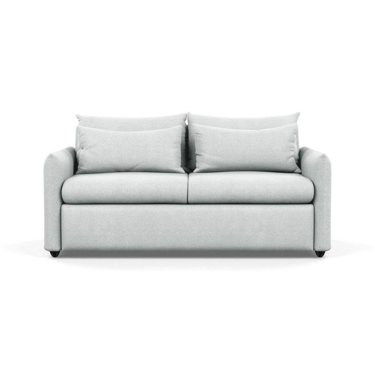 Heal's Pillow 3 Seater Sofa Smart Luxe Velvet Airforce Blue Black Feet - Heal's UK Furniture – image 13