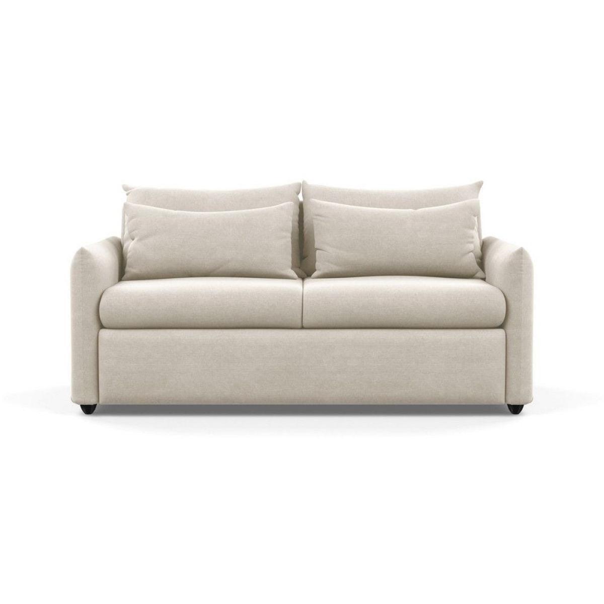Heal's Pillow 3 Seater Sofa Smart Luxe Velvet Airforce Blue Black Feet - Heal's UK Furniture – image 22