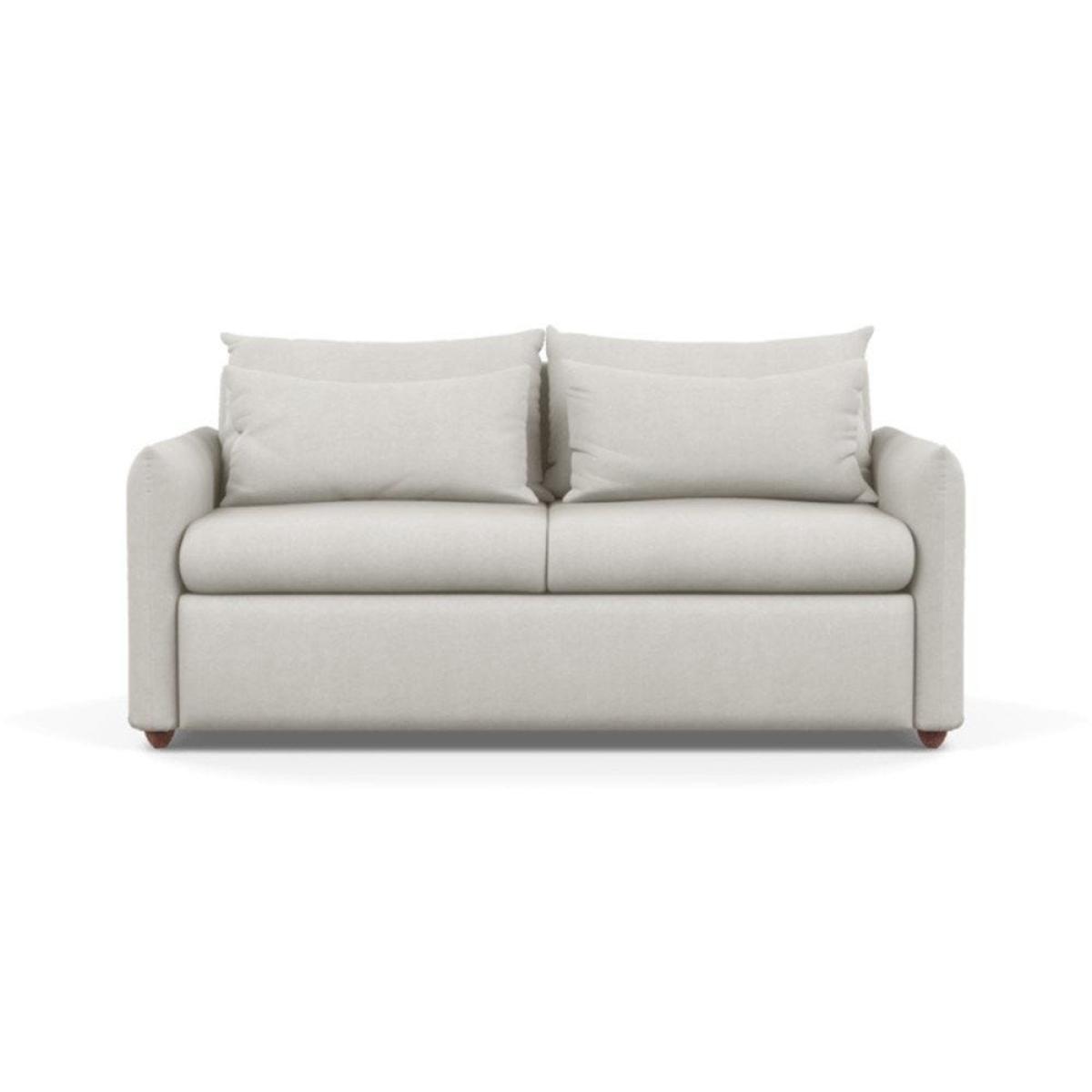 Heal's Pillow 3 Seater Sofa Smart Luxe Velvet Airforce Blue Black Feet - Heal's UK Furniture – image 28
