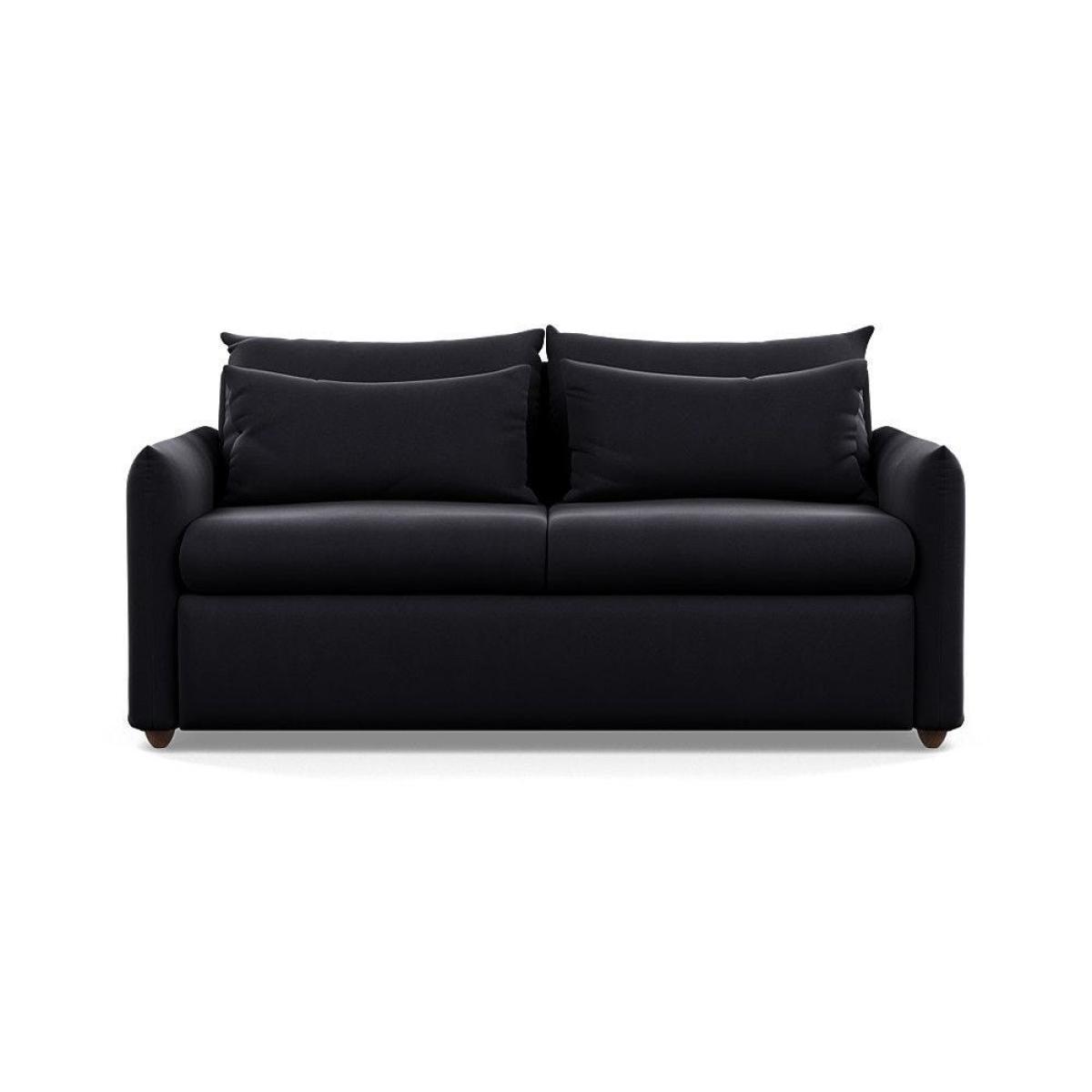 Heal's Pillow 3 Seater Sofa Smart Luxe Velvet Airforce Blue Black Feet - Heal's UK Furniture – image 31