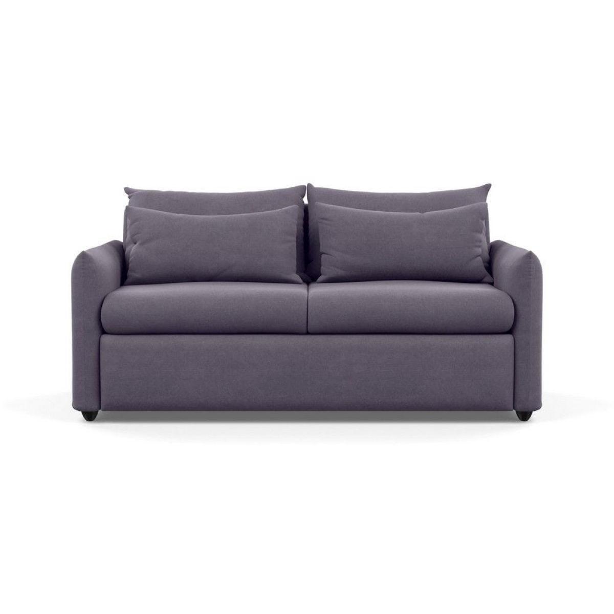 Heal's Pillow 3 Seater Sofa Smart Luxe Velvet Airforce Blue Black Feet - Heal's UK Furniture – image 36