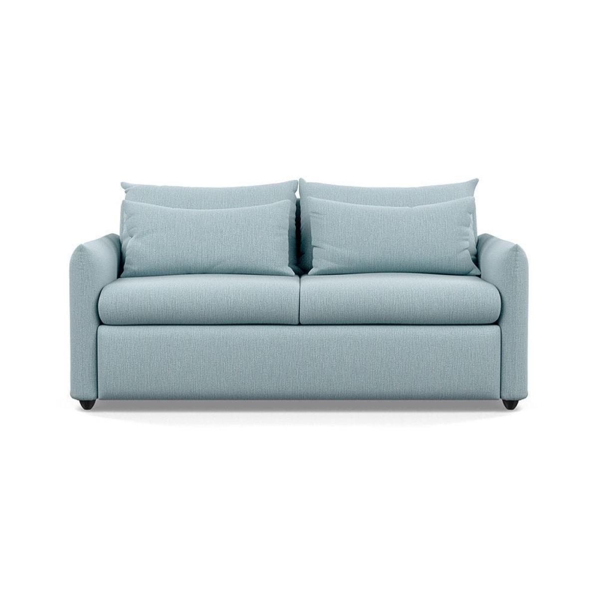 Heal's Pillow 3 Seater Sofa Smart Luxe Velvet Airforce Blue Black Feet - Heal's UK Furniture – image 43