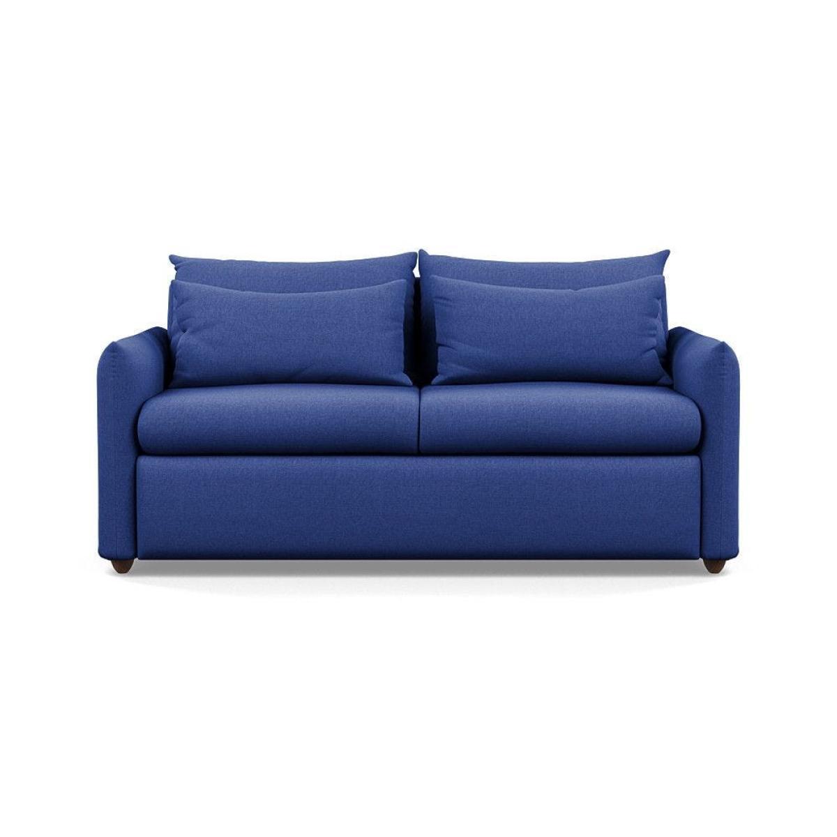 Heal's Pillow 3 Seater Sofa Smart Luxe Velvet Airforce Blue Black Feet - Heal's UK Furniture – image 46