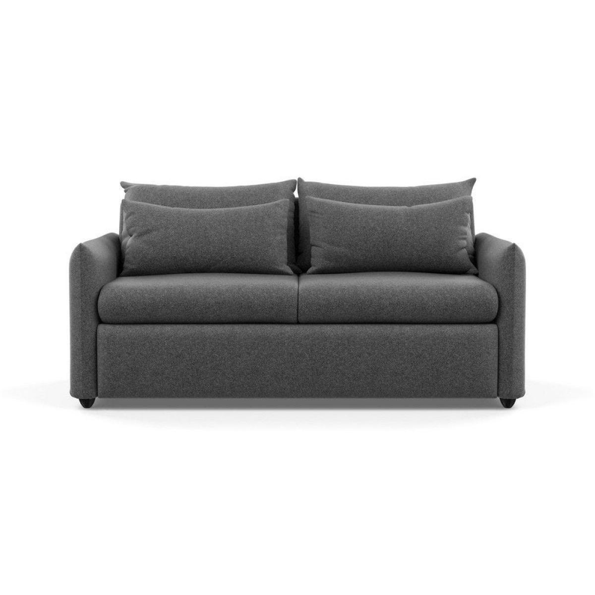 Heal's Pillow 3 Seater Sofa Smart Luxe Velvet Airforce Blue Black Feet - Heal's UK Furniture – image 54